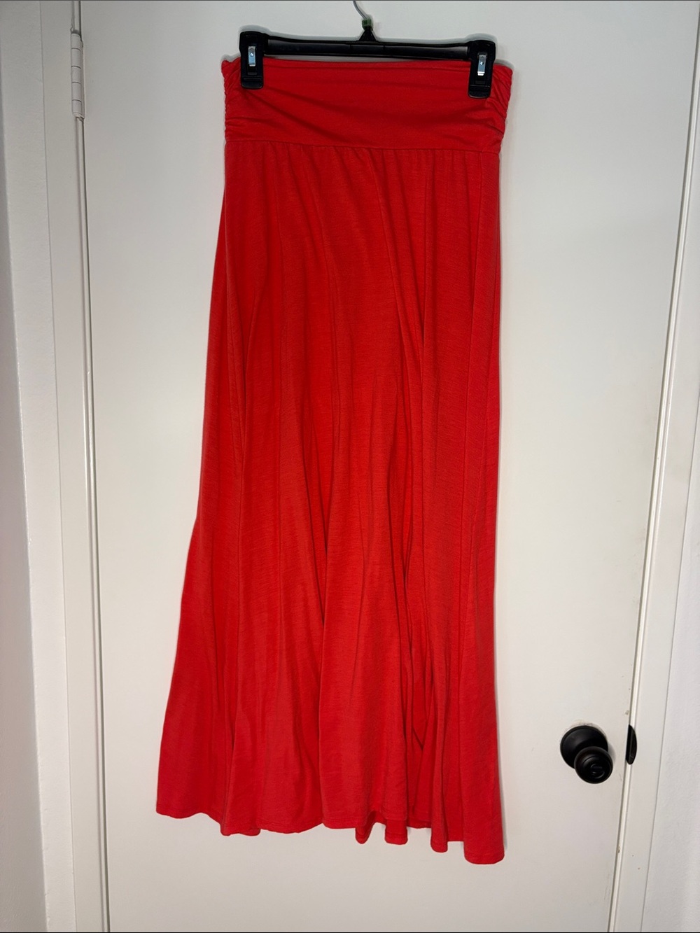 Joe B Red Maxi Skirt - Flowing Full-Length Skirt